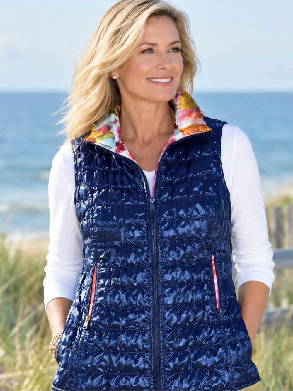 EUC UbU Reversible Colorful Vest